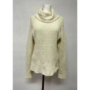 Tribeca Studio Cream Knit Long Sleeve Sweater Sz M Made in‎ USA
